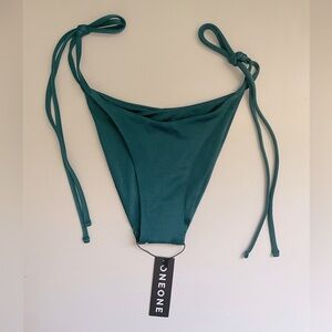 One One Swim Emerald Side Tie Bikini Bottoms